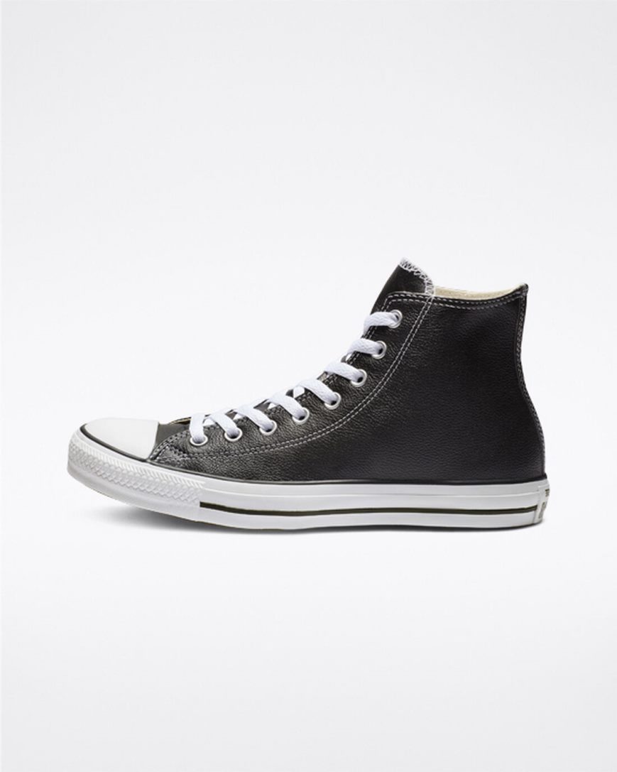 Tenisky Vysoke Converse Chuck Taylor All Star Kozene Panske Čierne | SK DILMU2